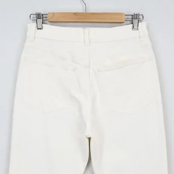 Madewell The '90s Straight Crop Jean Tile White Size 26 - Picture 8 of 11